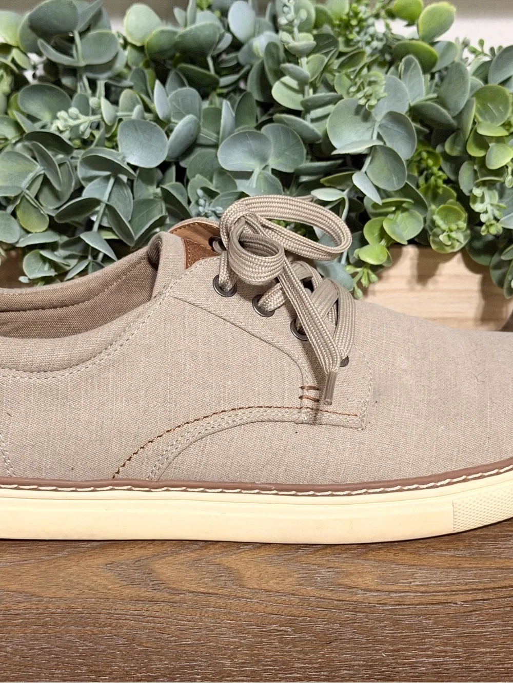 Hawker Rye Men's Tan Canvas Boat Shoes - Casual Lace-Up